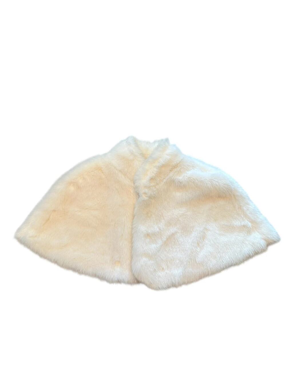 Ivory Faux Fur Bridal Capelet Shrug Wedding Cape One Size